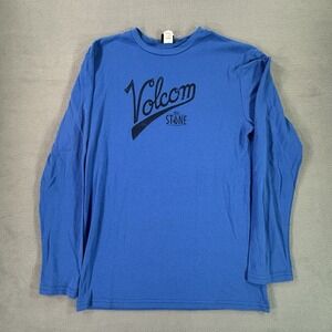 Vintage Volcom Blue Long Sleeve‎ Shirt Mens Large Skater Surf Y2K